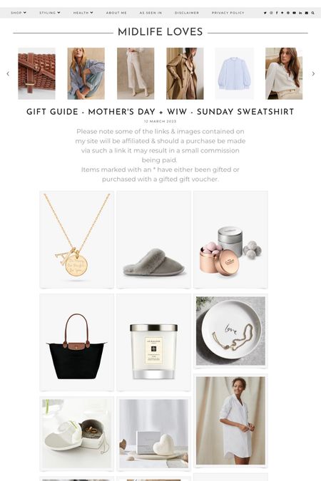 Gift inspiration for Mother's Day - something for all budgets http://ow.ly/fs3350Ng6mp #giftguide #gifts #giftideas #motheringsunday #giftsforher #mothersday #giftsformum #mymidlifefashion #fashion #style #classic #chic #effortlessstyle #effortlessfashion #presents #present #presentideas #presentsforher 

#LTKFind #LTKunder100 #LTKeurope