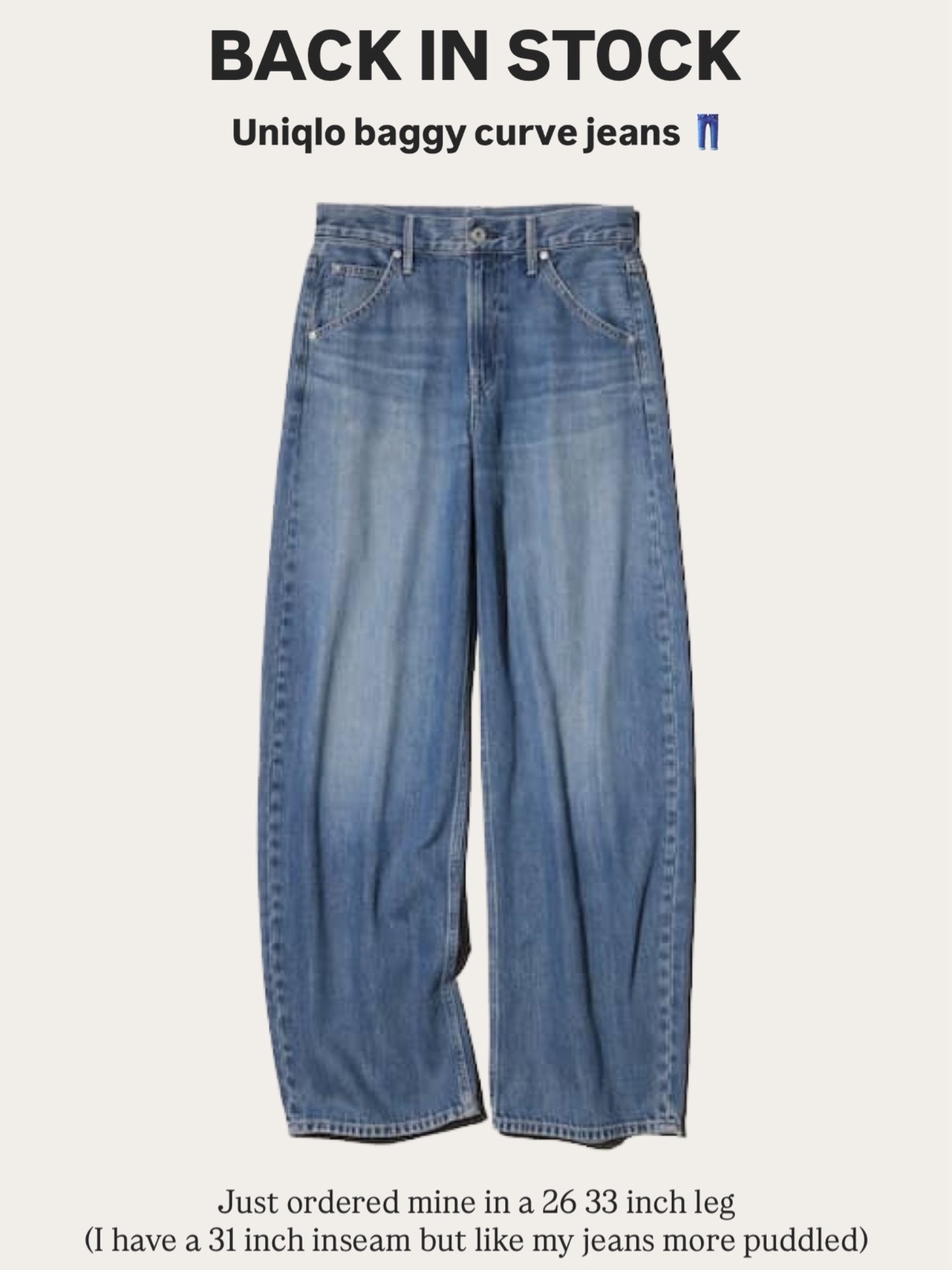 Uniqlo baggy curve jeans. Blue jeans women - trending styled under £50 for your capsule wardrobe #jeans #uniqlo #denim 

#LTKjeans #LTKuk