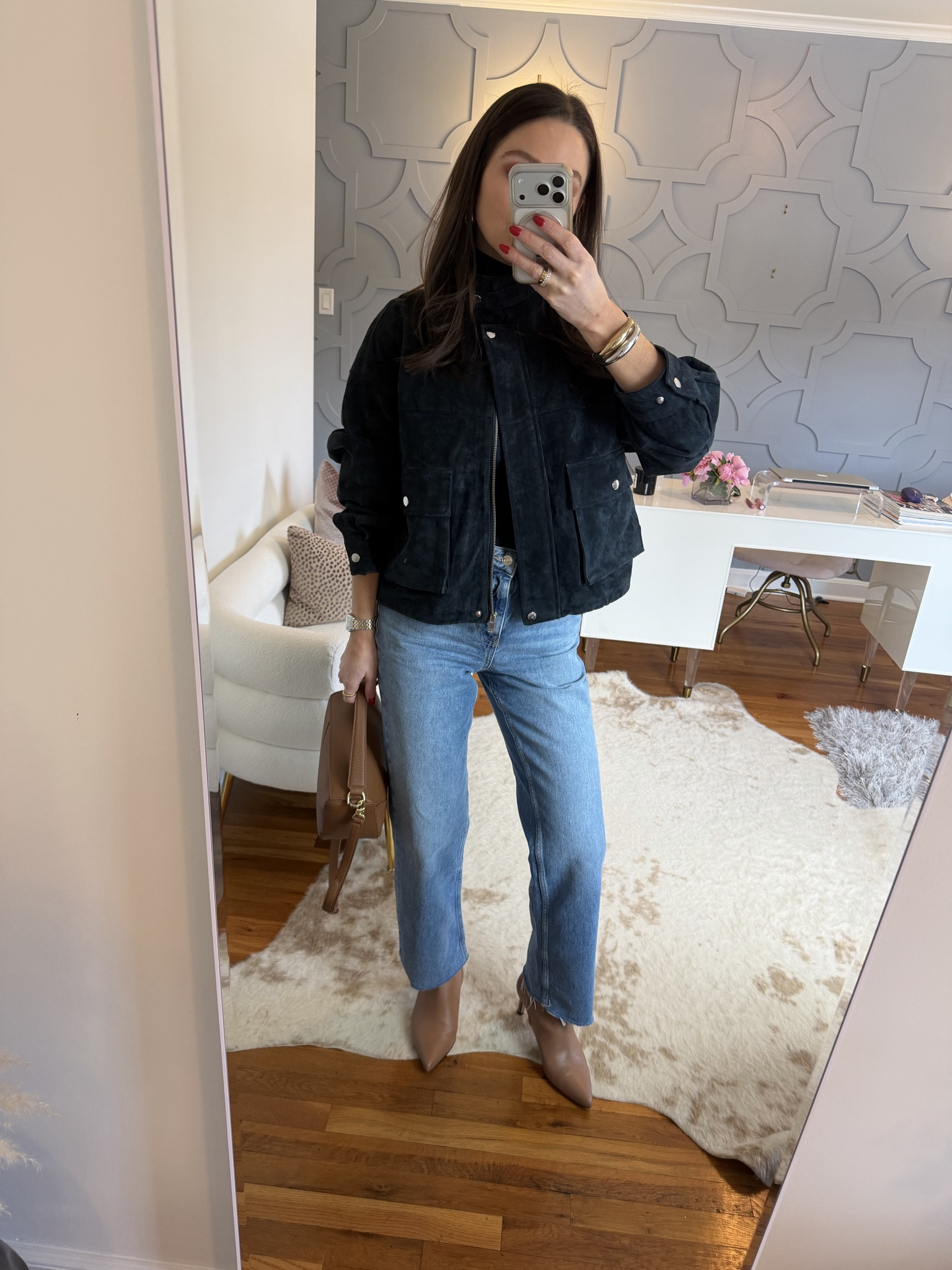 Jacket true to size (oversized fit!) 
Boots size up a size  

#LTKootd #LTKOver40