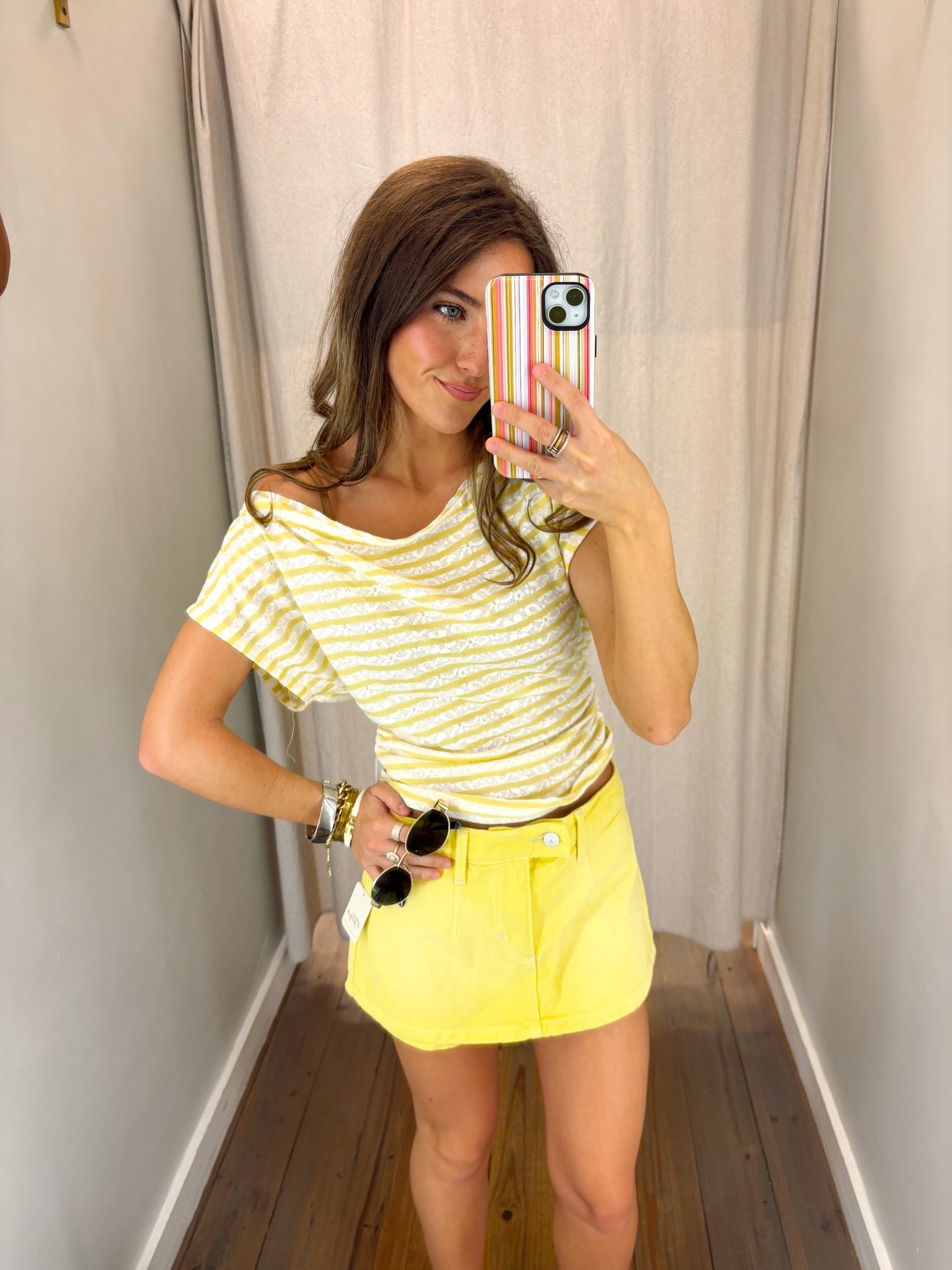 Free people ootd! 
I’m 5’2 wearing the XS in the top and a 24 in the skort!

#LTKootd #LTKgrwm