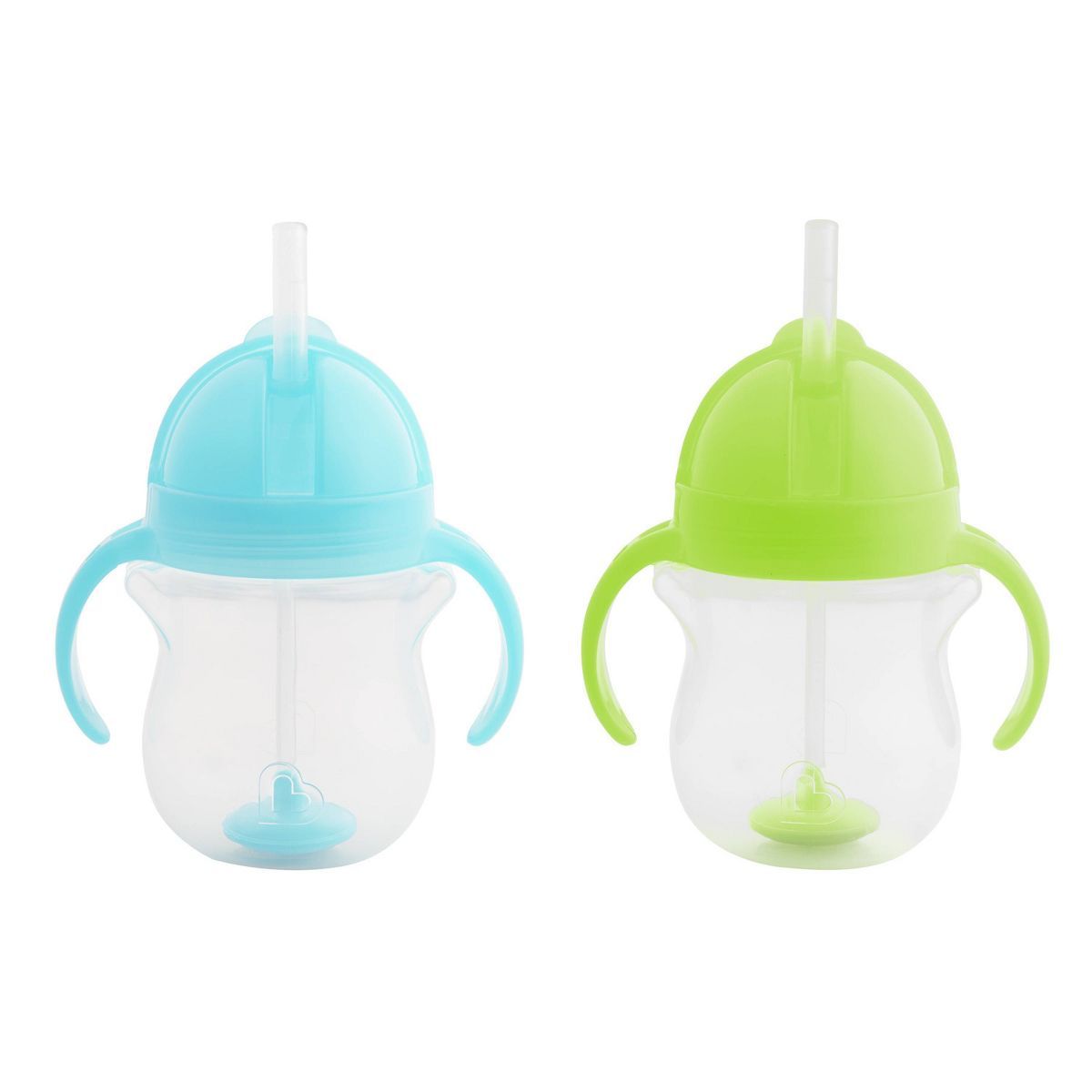 Munchkin Any Angle Click Lock Weighted 2pk Straw Trainer Cup - 7oz | Target