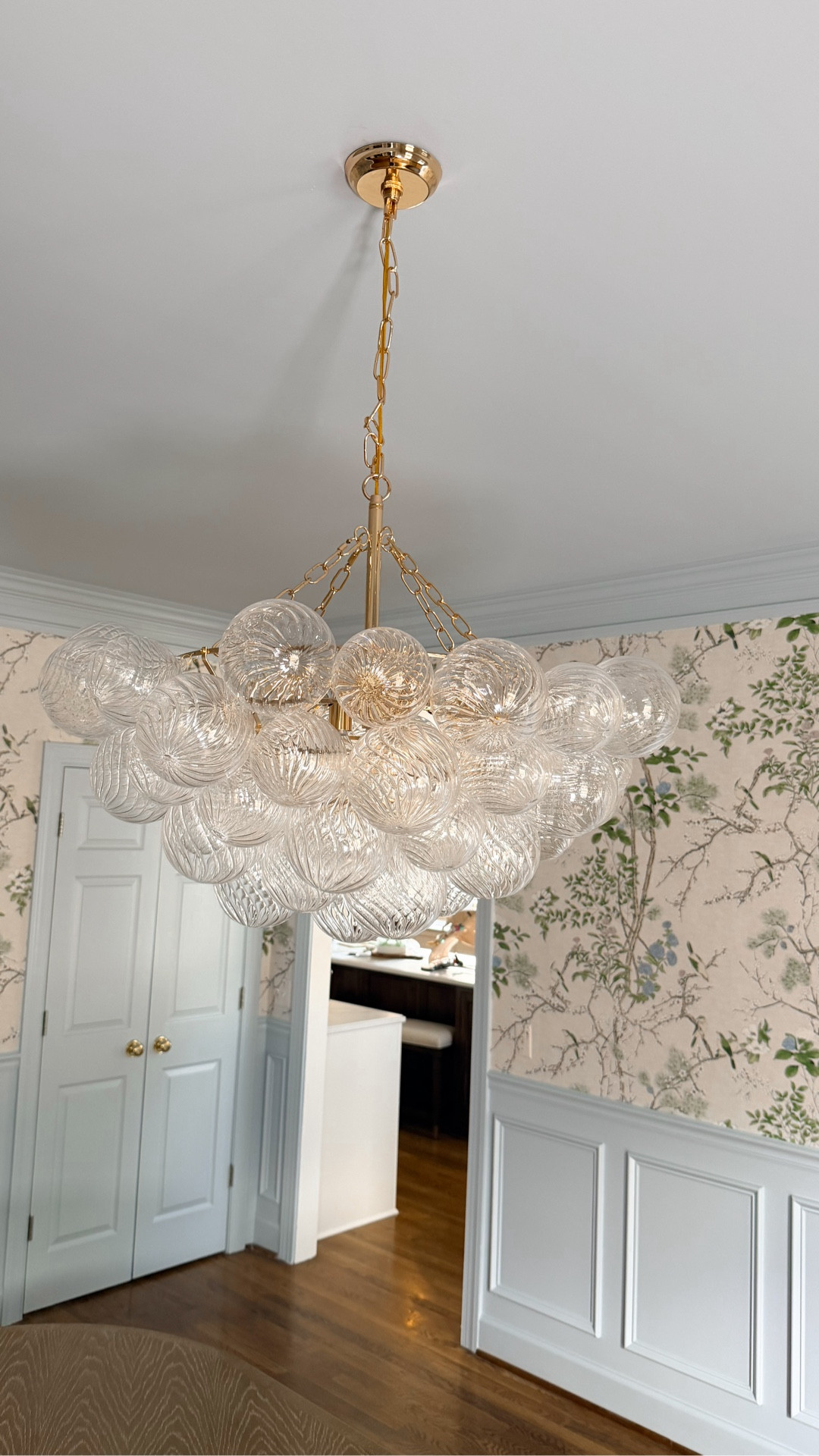 SAVED $2,500 opting for the #lookforless chandelier in our dining room! This Amazon bubble chandelier is so gorgeous! 😍 and the glass balls only took us 26 mins to install on the fixture. Featured here is the 9 light chandelier #amazonhomefinds

#LTKHome