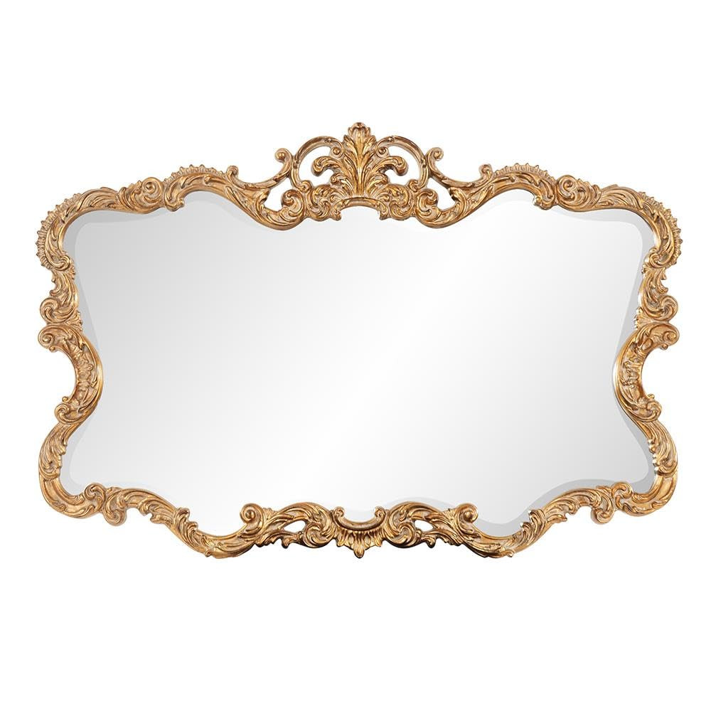 Howard Elliott Antiqued Talida Mirror, Gold Ornate Mirror for Wall Focal Point, Rectangular Vanit... | Amazon (US)