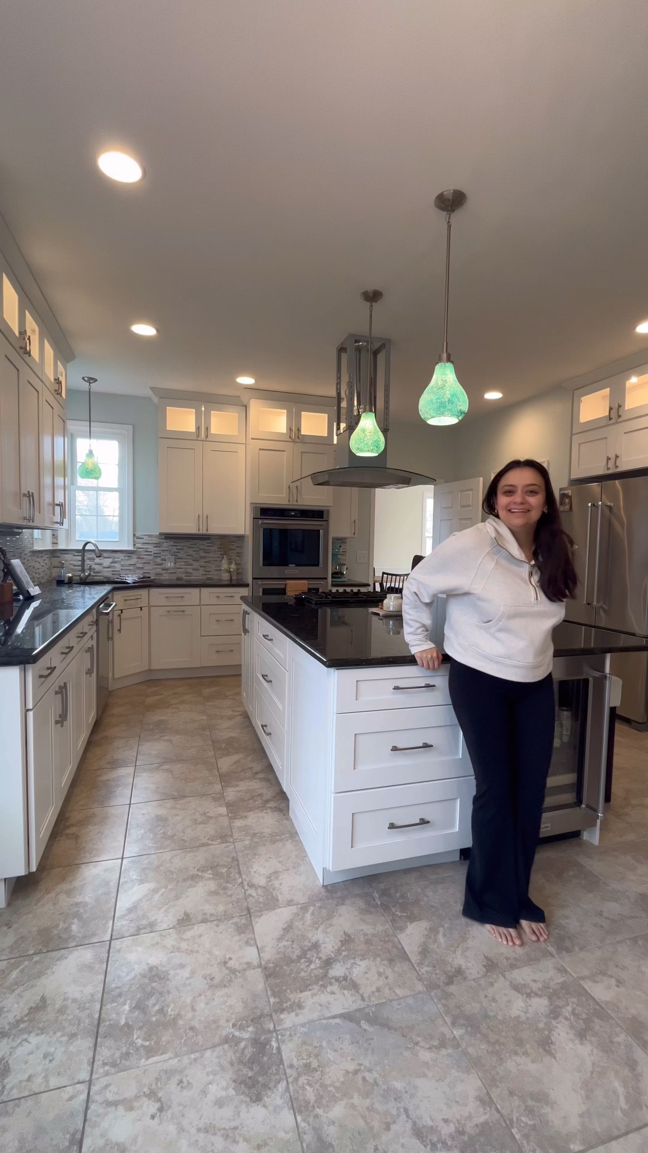 You can paint your outdated tiles to upgrade them on a budget! Here I chose a checkered floor pattern and it came out so nice!!

#LTKhome