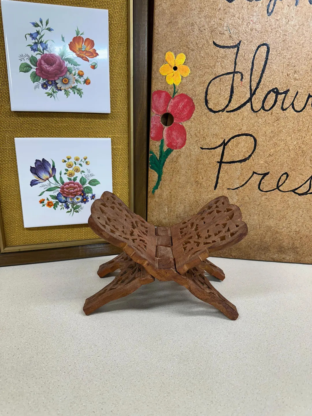 Vintage Wood Stand Bible Book Holder Folding Wooden Display Piece Home Decor Farmhouse Decor Cott... | Etsy (US)