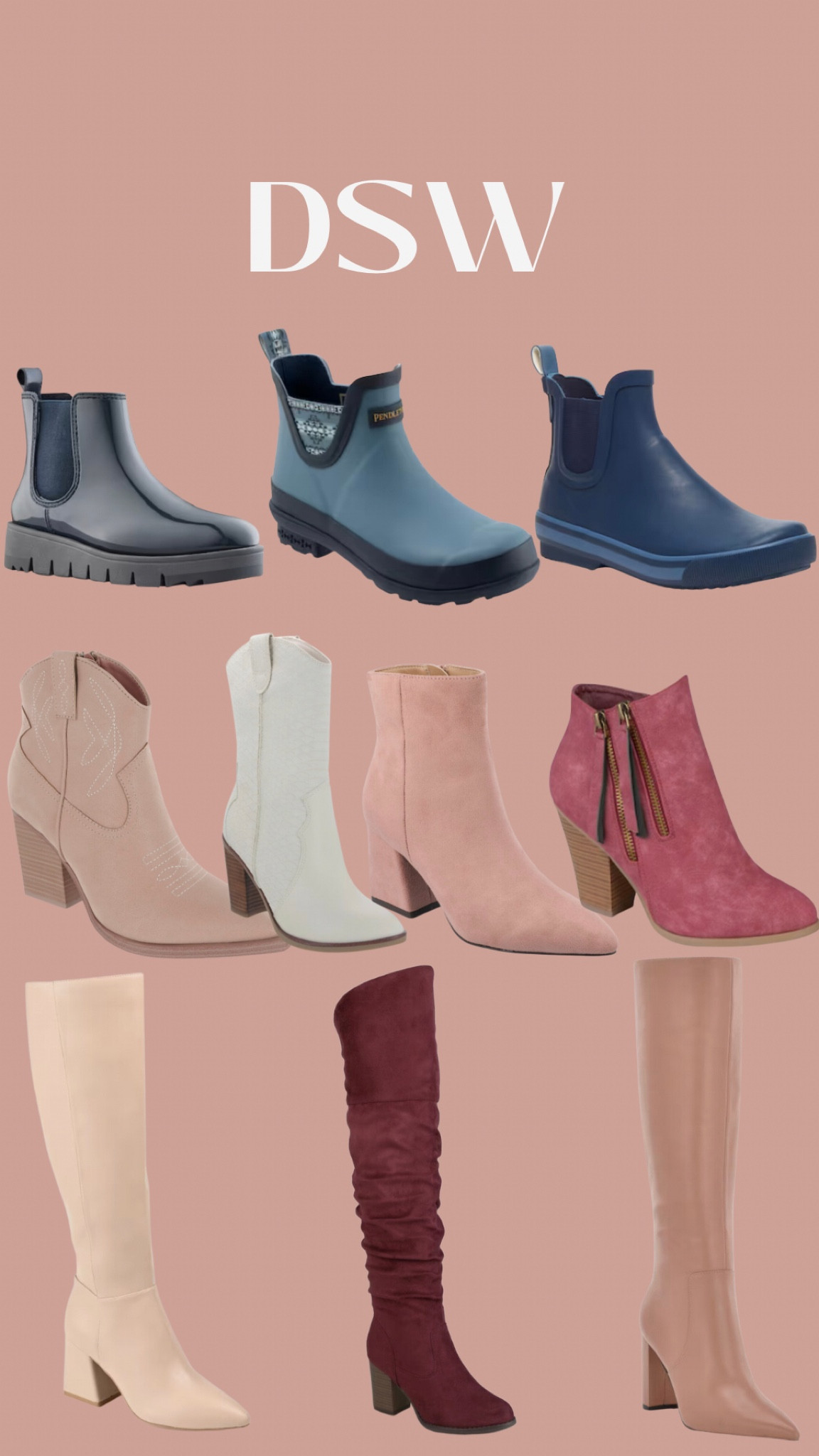 Dsw womens rain outlet boots