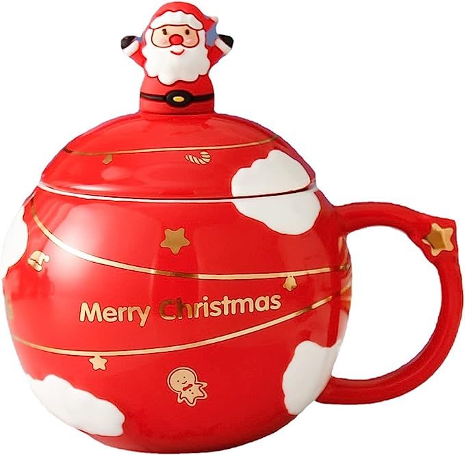 Christmas Mugs Cute Coffee Mug As A Christmas Gift 14oz Mugs Cup For One Person, Christmas Decora... | Amazon (US)