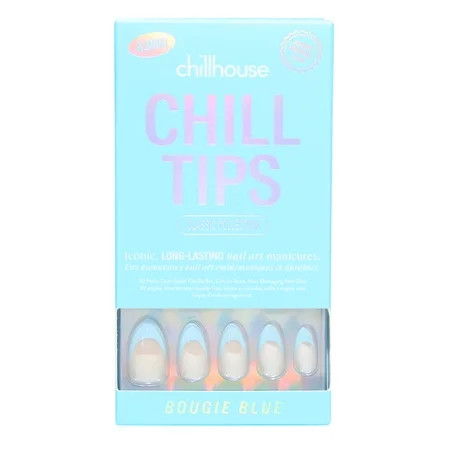 Chillhouse Chill Tips - French Press On Nails, Bougie Blue, Almond Medium, Blue, 30 Fake Nails | Walmart (US)