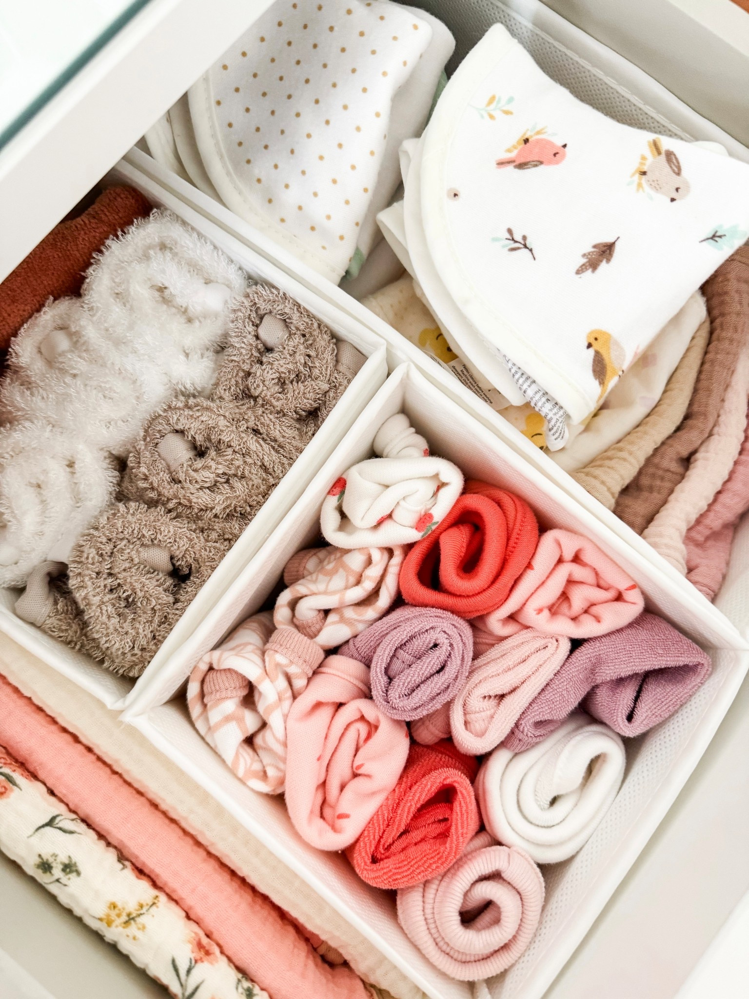 With limited space in our apt I have to organize and fold her clothes to fit as much as I can in her drawers. These dividers and bins made it so easy. I’m so happy with how it came out. 🥹 

Now let’s see if I keep up with it 😹

#nurseryorganization #nurserydecor #babyclothesorganization #babyorganization #nurseryinspo

#LTKKids #LTKmomlife #LTKBaby