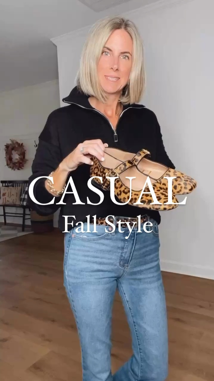 This Amazon half zip sweater will be a go to for me all fall and winter. Love the collar and the oversized fit. Wearing a small. Comes in tons of colors. Jeans are under $25 from Walmart! Mary Jane leopard flats are so cute and comfy! Fit true to size. Linked mine and a similar option. 




Fall outfit ideas 
Amazon outfits 
Walmart jeans 
Leopard print shoes 

#LTKSaleAlert #LTKVideo #LTKStyleTip
