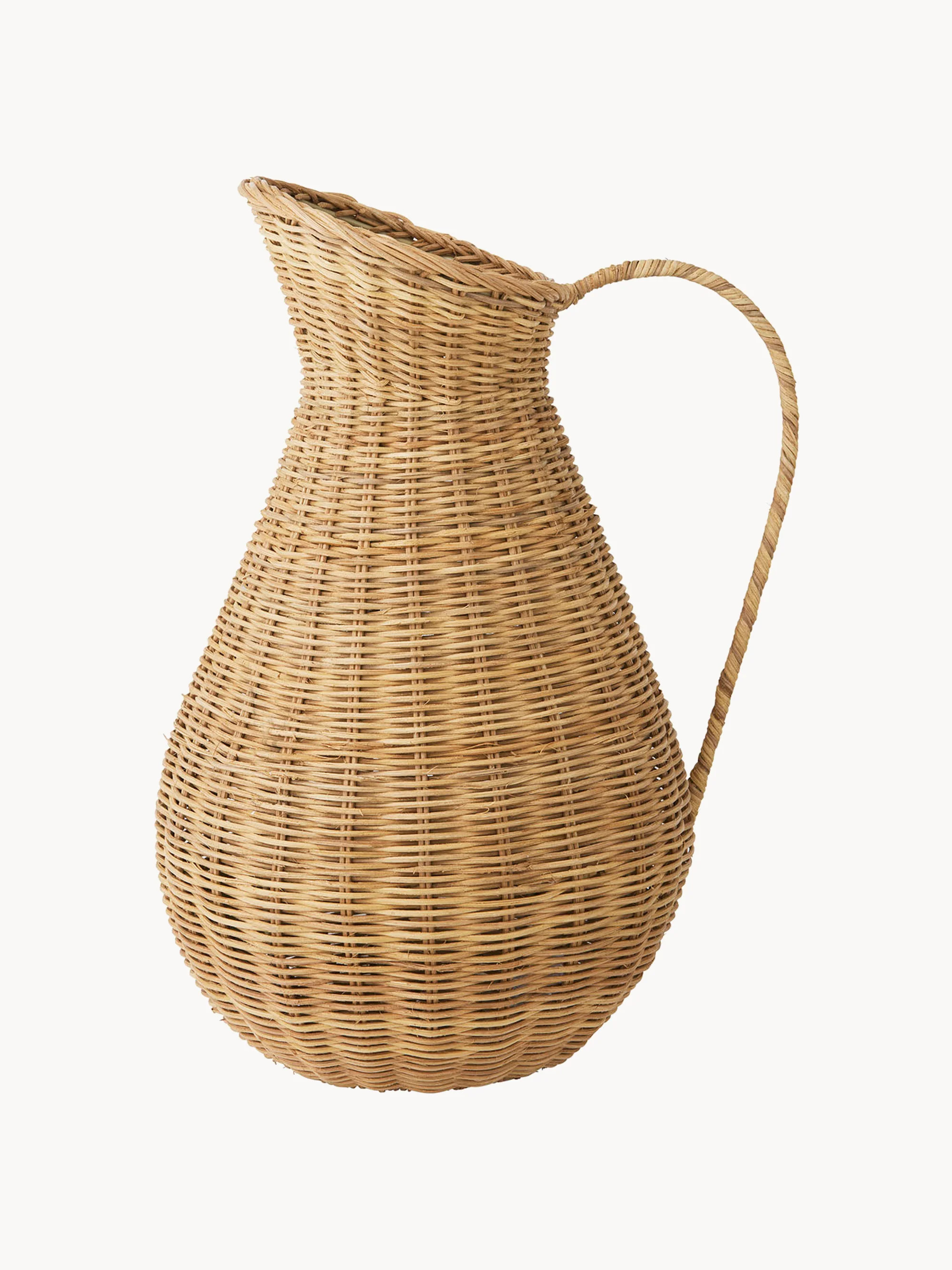 Handgefertigter Deko-Krug Nature aus Rattan, 280 ml | Westwing EU