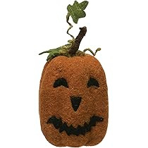 Creative Co-Op Felt Jack-O-Lantern Pumpkins, Orange | Amazon (US)