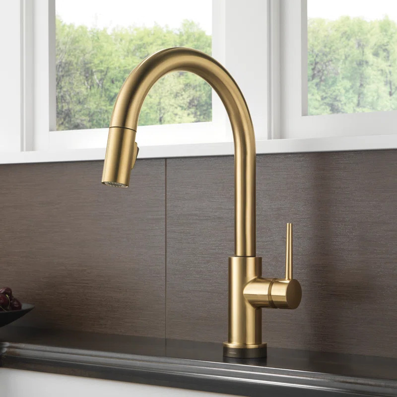 Trinsic Pull Down Single Handle Kitchen Faucet with MagnaTite® and Diamond Seal Technology | Wayfair North America