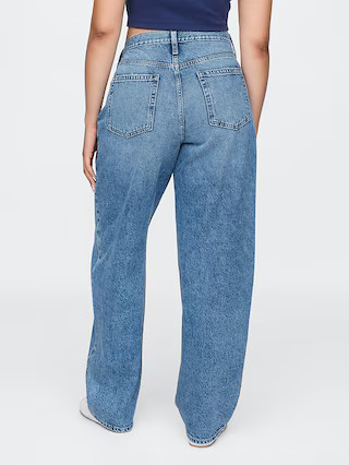 High Rise Crossover Barrel Jeans | Gap (US)