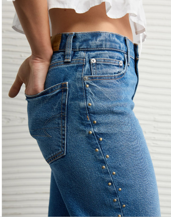 This American Eagle denim brings together comfort and statement style. The high waisted stovepipe fit creates a sleek silhouette with a straight leg that elongates the body. Made with structured stretch fabric, it holds its shape beautifully while the studded side detailing adds a modern edgy touch. Perfect to style with crop tops, tucked blouses or cozy sweaters for an effortlessly cool everyday look. A must have piece that transitions seamlessly from day to night. Click to discover this standout jean.

#AmericanEagle #StovepipeJeans #FallOutfits #DenimStyle 

 #LTKHoliday #LTKPetite #LTKStyleTip