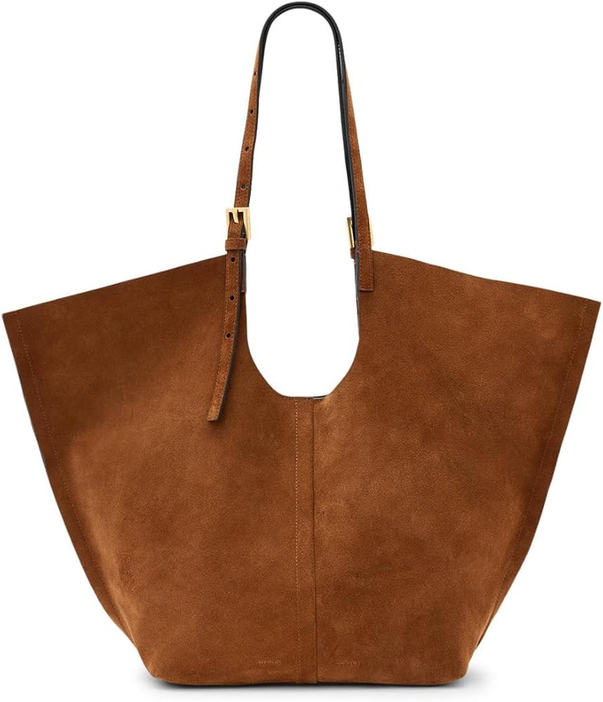 AllSaints Ara Suede E/W Tote, Cognac Brown | Amazon (US)