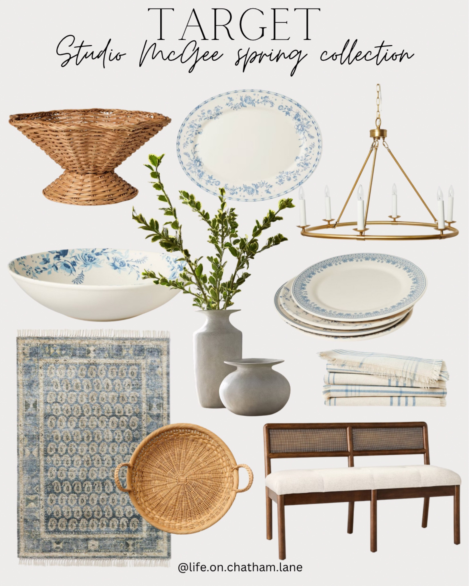 New spring decor from Studio McGee at Target! 

Rug, bench, taper candle holders, melamine floral serving bowl, ring chandelier, bench, target home, dining room decor, woven bowl, round tapered tray, melamine dinner plates

#LTKFindsUnder50 #LTKSeasonal #LTKHome