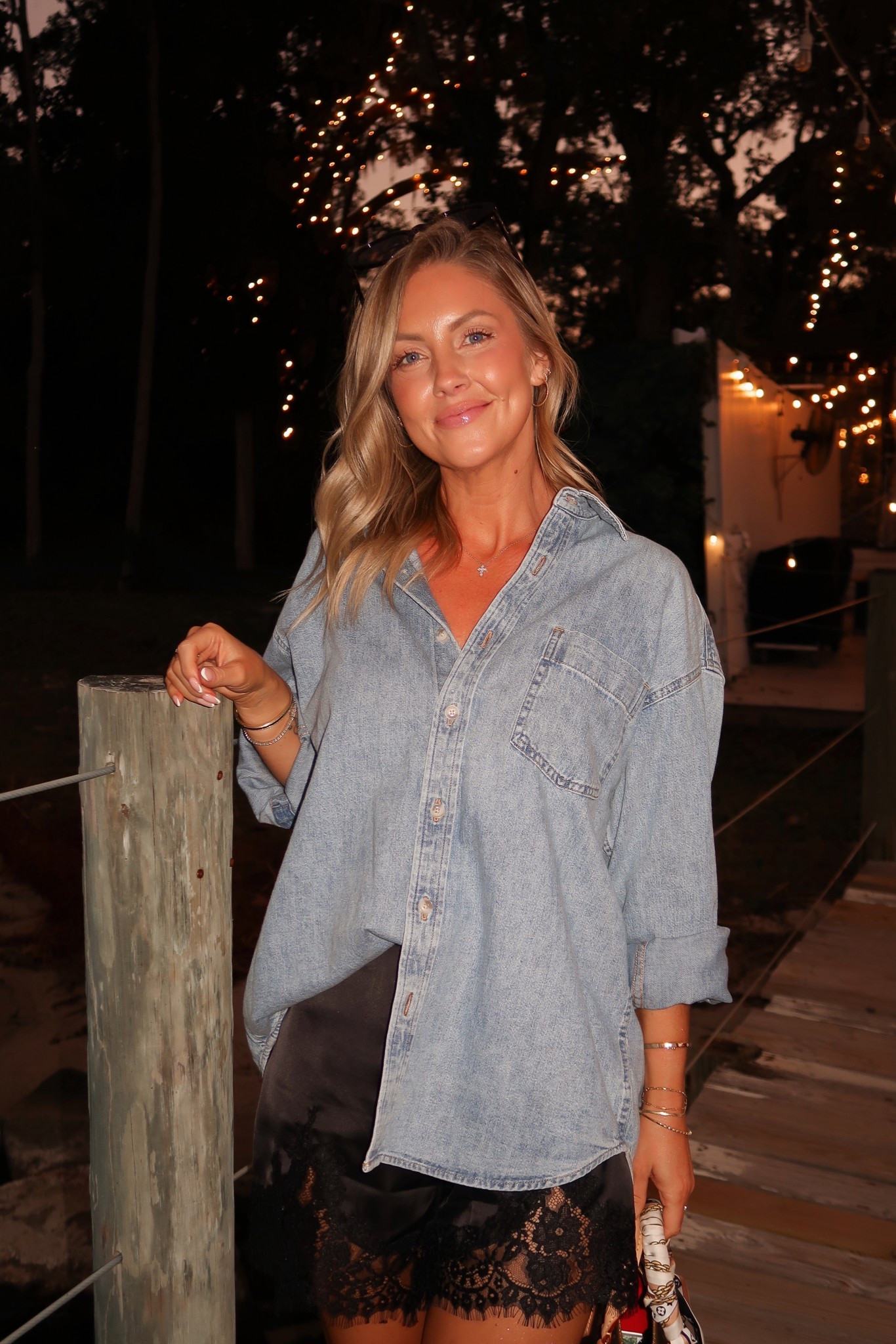 Size Small Amazon shorts / Small cashmere sweater / XS denim shirt / Amazon sunglasses are the brown/brown 

#LTKPetite #LTKFindsUnder50 #LTKStyleTip