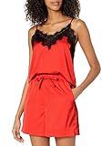 The Drop Women's Natalie V-Neck Lace Trimmed Camisole Tank Top, Red, XXL | Amazon (US)