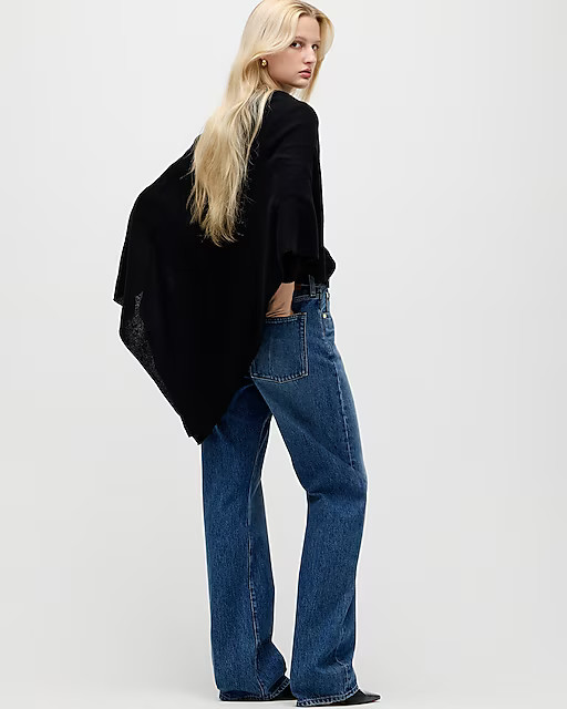 Cashmere-wool blend poncho | J. Crew US