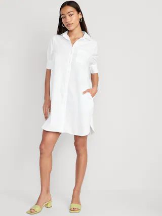 Short-Sleeve Shirt Dress for Women | Old Navy (US)
