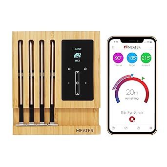 MEATER Block | 4-Probe Premium Smart Meat Thermometer | Bluetooth to WiFi Range Extension | for T... | Amazon (US)