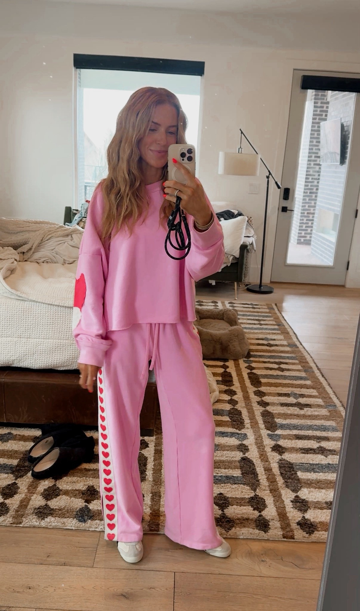 Wearing my tts bottoms and sized up 2 sizes to a large in the top because it’s cropped! So cute for valentines! 

#LTKootd #LTKValentine