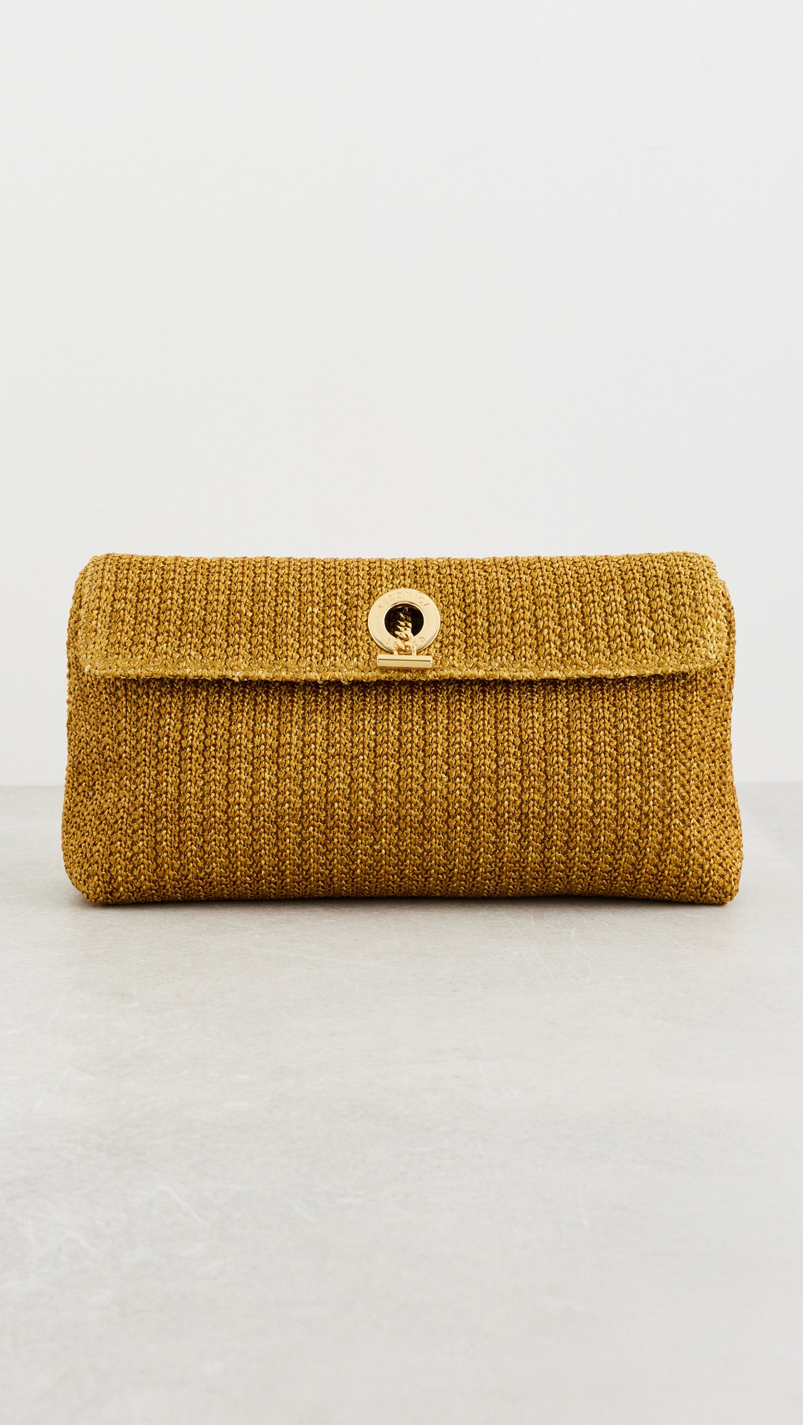 Veronica Beard Raffia Anchor Clutch Gold One Size | Shopbop