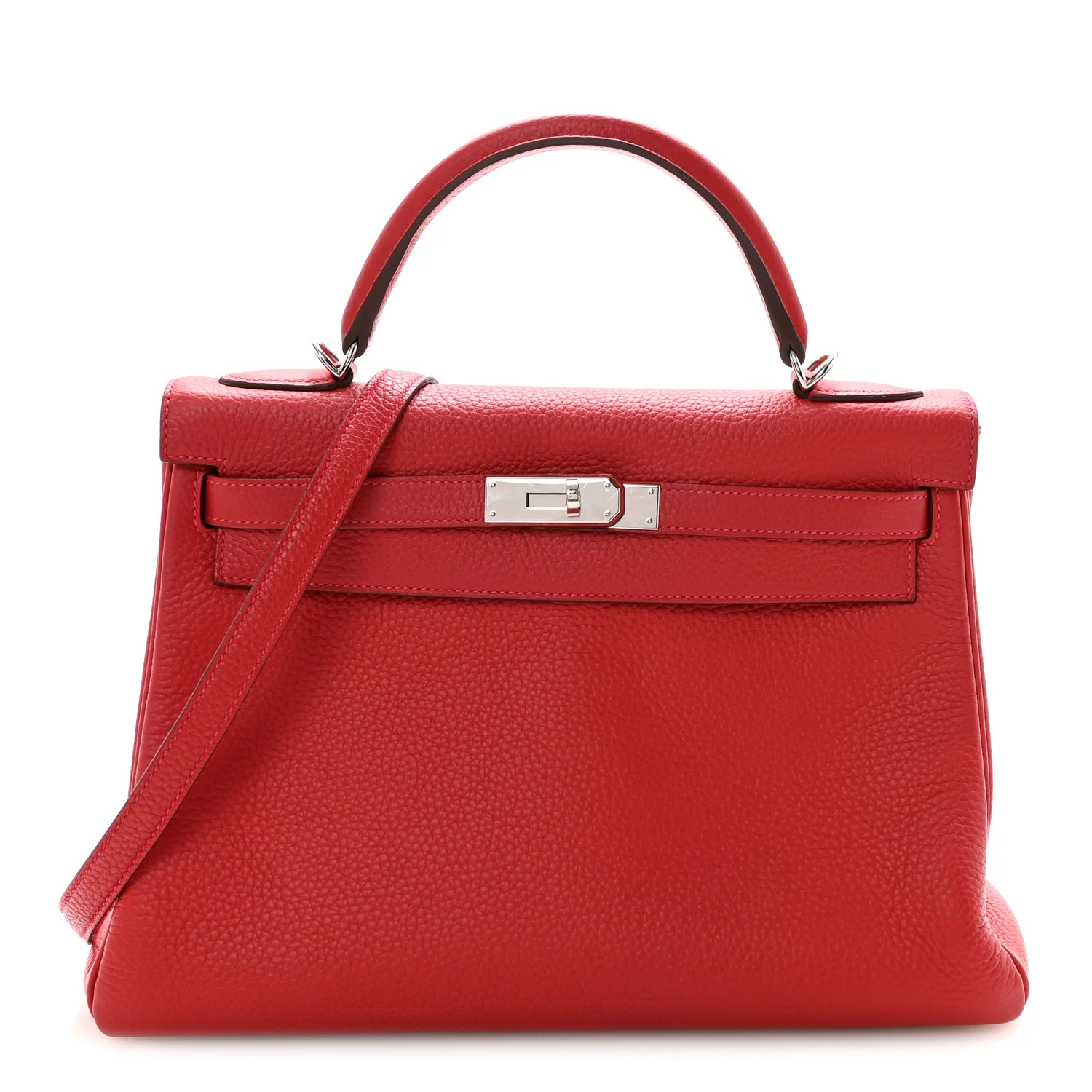 Togo Kelly Retourne 32 Rouge Casaque | FASHIONPHILE (US)