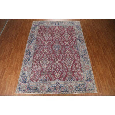 One-of-a-Kind Shontee Hand-Knotted 1940s 9'3" x 12'10" Wool Area Rug in Red | Wayfair North America