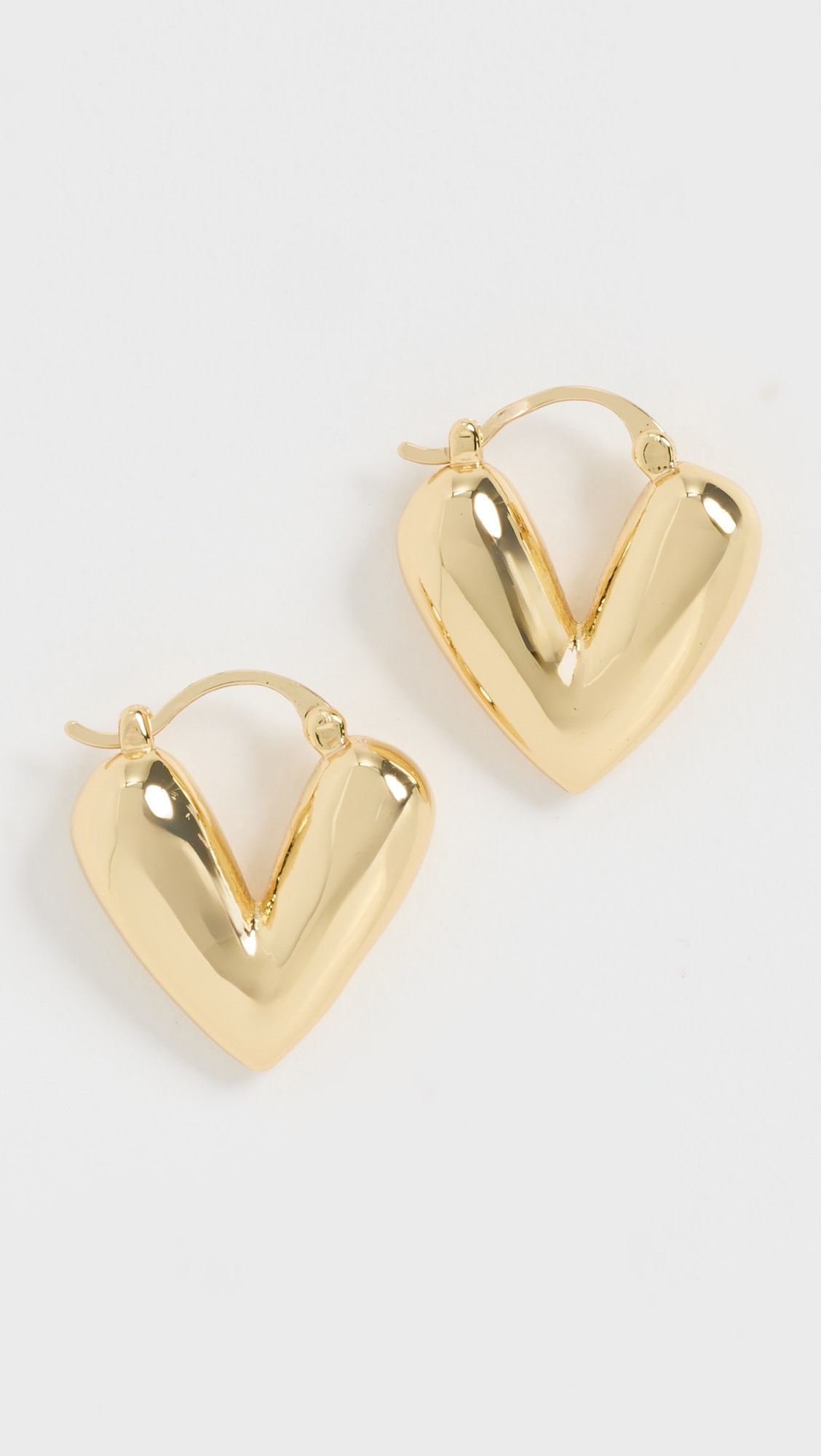 Kenneth Jay Lane Heart Drop Pierced Earrings | Shopbop | Shopbop