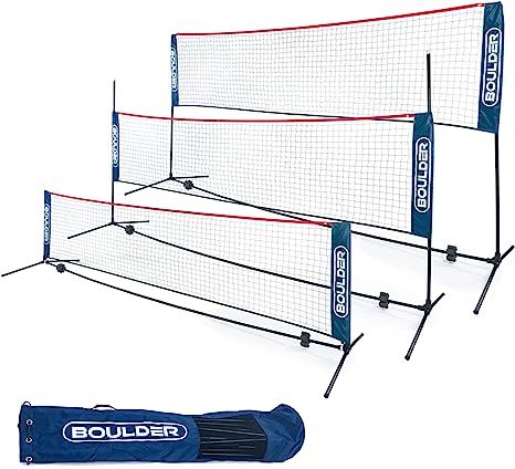 Boulder Badminton Pickleball Net - Height Adjustable Portable Net for Junior Tennis, Kids Volleyb... | Amazon (US)