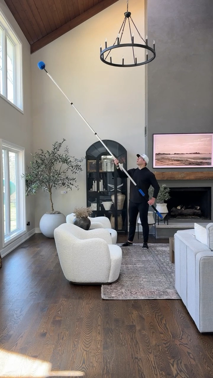 I found the best cleaning solution for those who have high ceilings, windows, and chandeliers like we do! Under $50 on Amazon, this high reach duster kit extends up to a 20ft reach. Perfect for cleaning both inside and out! 

#LTKHome