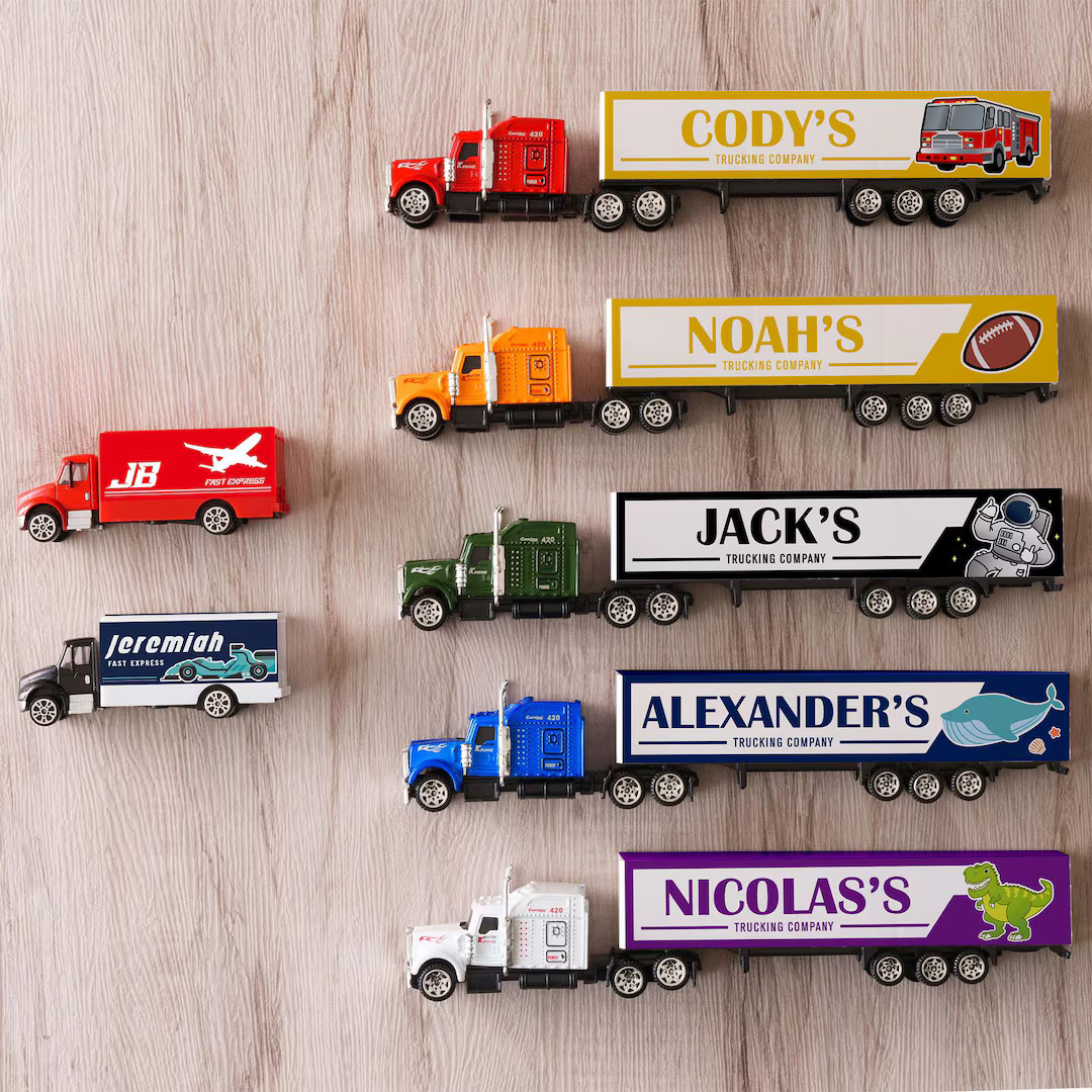 Personalized Toy Truck, Baby Christmas, Gifts for Boys and Girls, Custom Toy Truck, Toy Truck Wit... | Etsy (US)