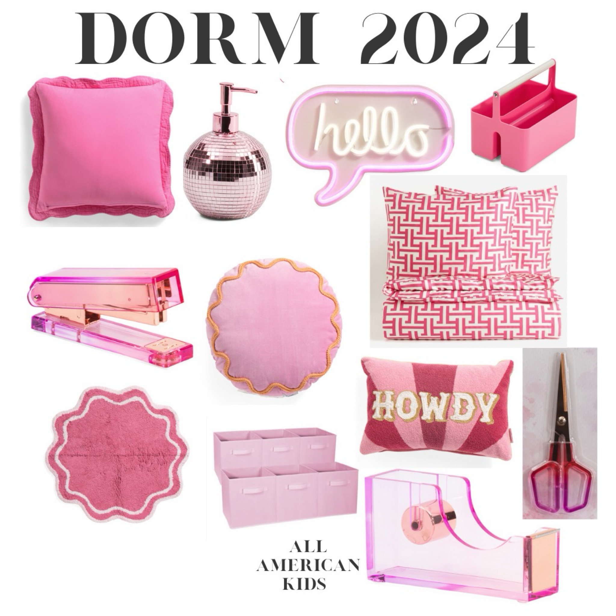 Check out these conversation starter dorm room picks! If pink is your color, these are for you! Dorm room decor, dorm room inspo, campus life, back to campus, back to school, dorm living, residential life, freshman, freshmen, college bound, graduation gift ideas, sorority living, Greek life, bedding, sheets, block print, lsf, comforter, pillow, duvet 

#LTKSeasonal #LTKFamily #LTKHome