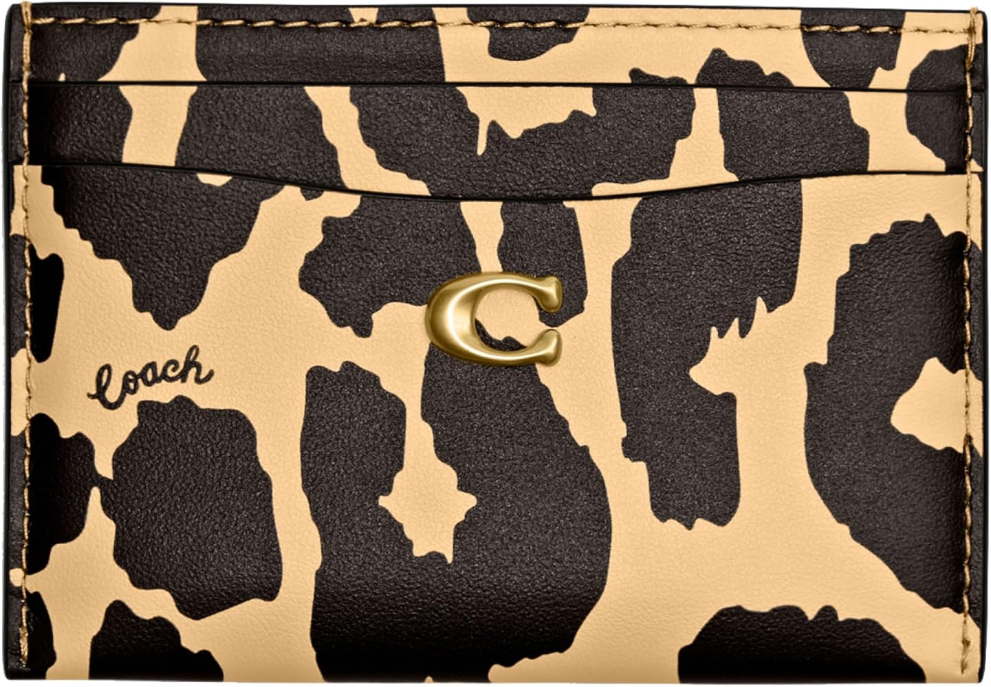 Coach Essential Leopard Printed Leather Card Case, Leopard | Amazon (US)