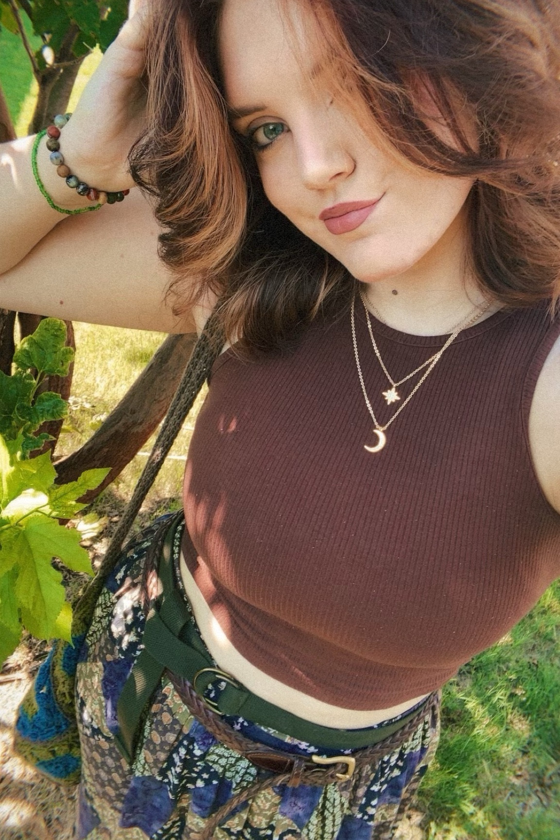 My favorite whimsical outfit for those warmer days! Linked below is the orange/brown version of the skirt on the thumbnail along with the patchwork skirt in my photo. 🍂✨

#LTKStyleTip #LTKMidsize