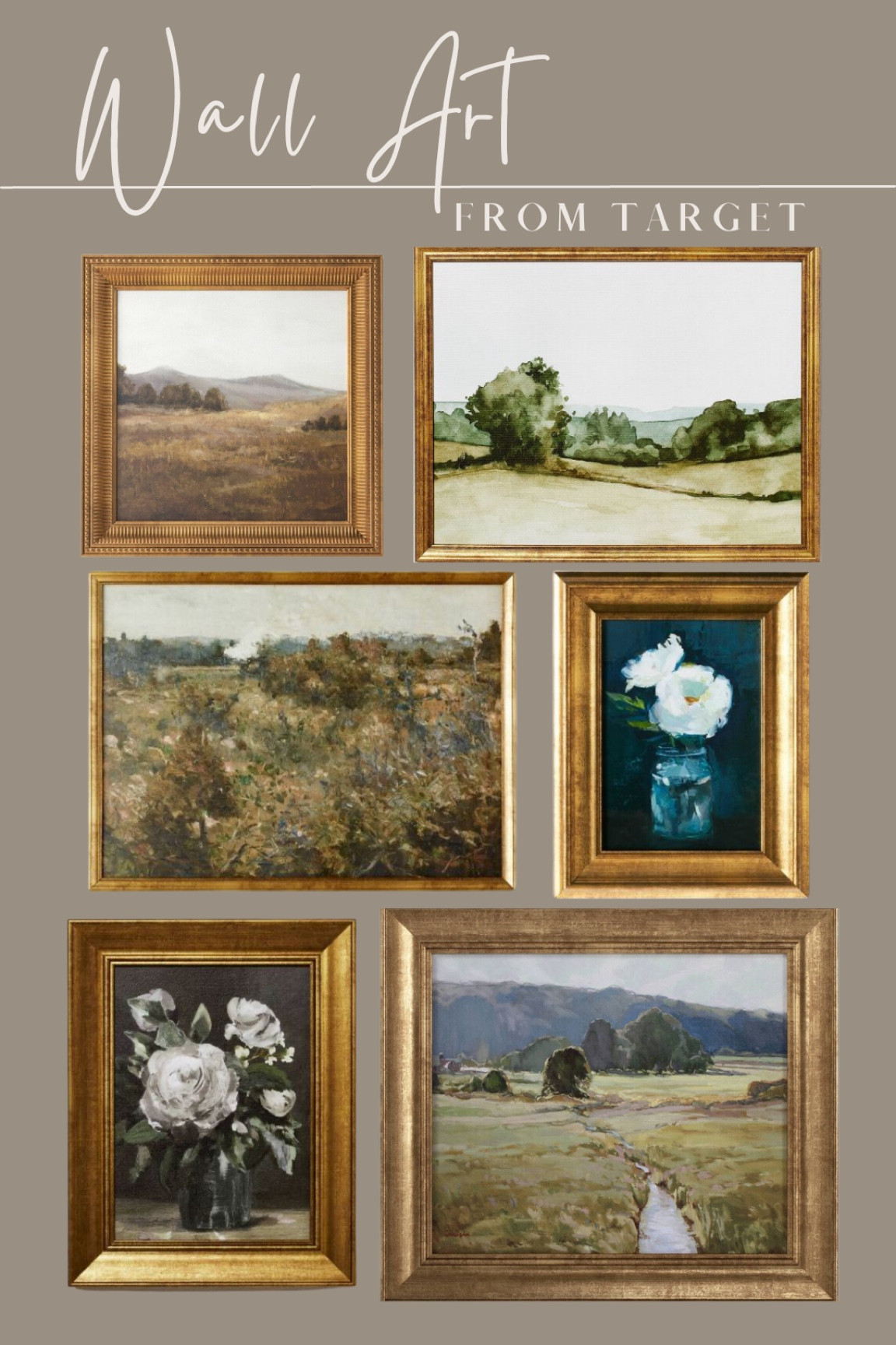 Gold framed wall art from Target. 

Target wall decor target home target style wall art framed canvas landscape prairie neutral home decor kitchen decor shelf decor shelf styling home decoration 

#LTKfindsunder100 #LTKhome #LTKstyletip