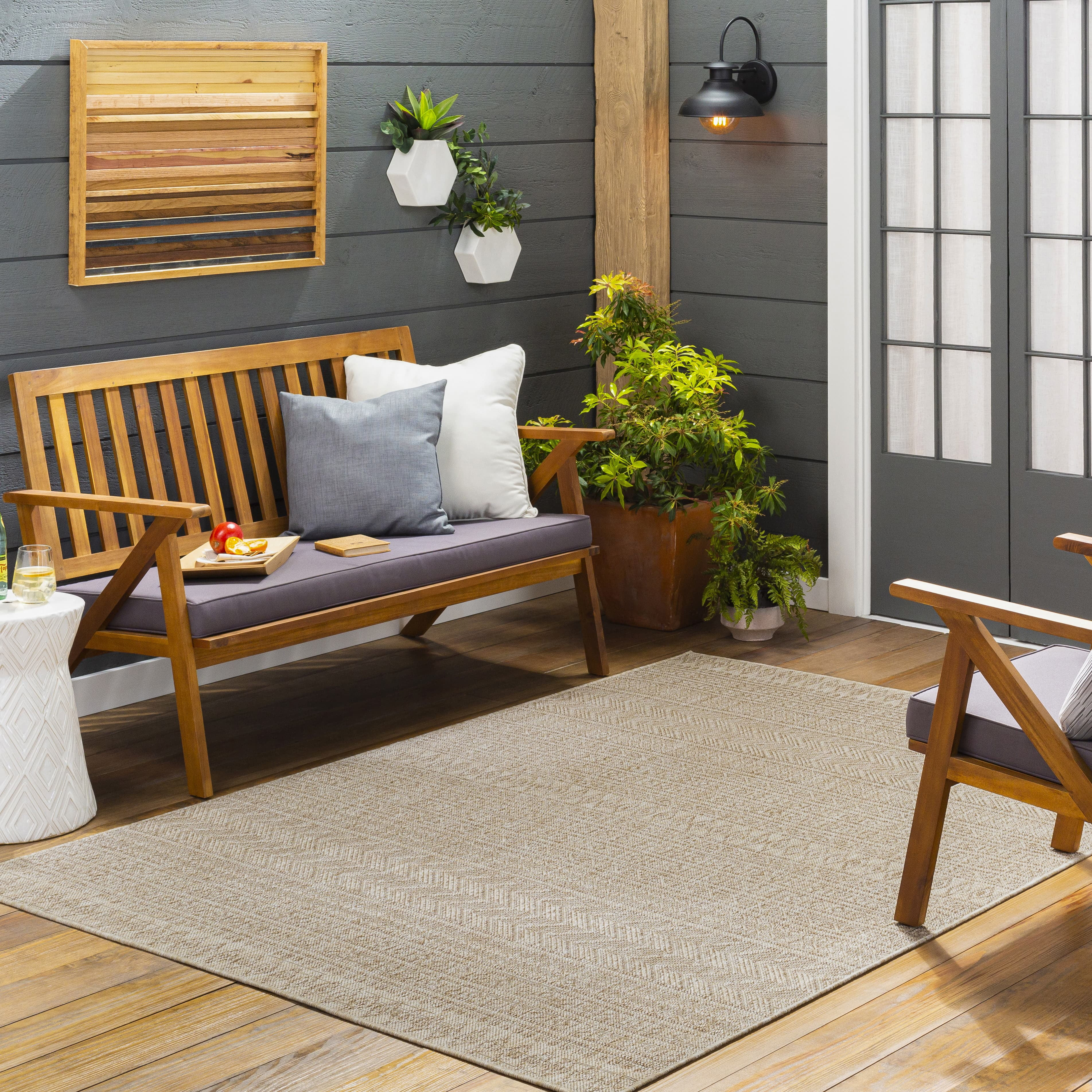 Mark & DayMark&Day Outdoor Area Rugs, 8x10 Antibes Global Indoor/Outdoor Brown Area Rug (7'10" x ... | Walmart (US)