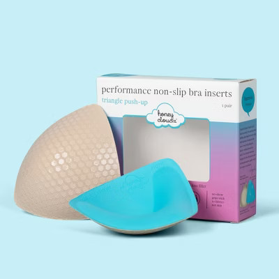 Honey Cloudz Push Up Triangle Inserts Non-Slip Non-Adhesive Padding Enhancers for Swimsuits, Sports Bras and Wireless Bras - Vanilla Sugar - L | Target
