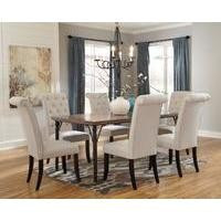 Ashley Tripton Contemporary 7 Pc Dining Table Upholstered Chairs Set | Bonanza (Global)