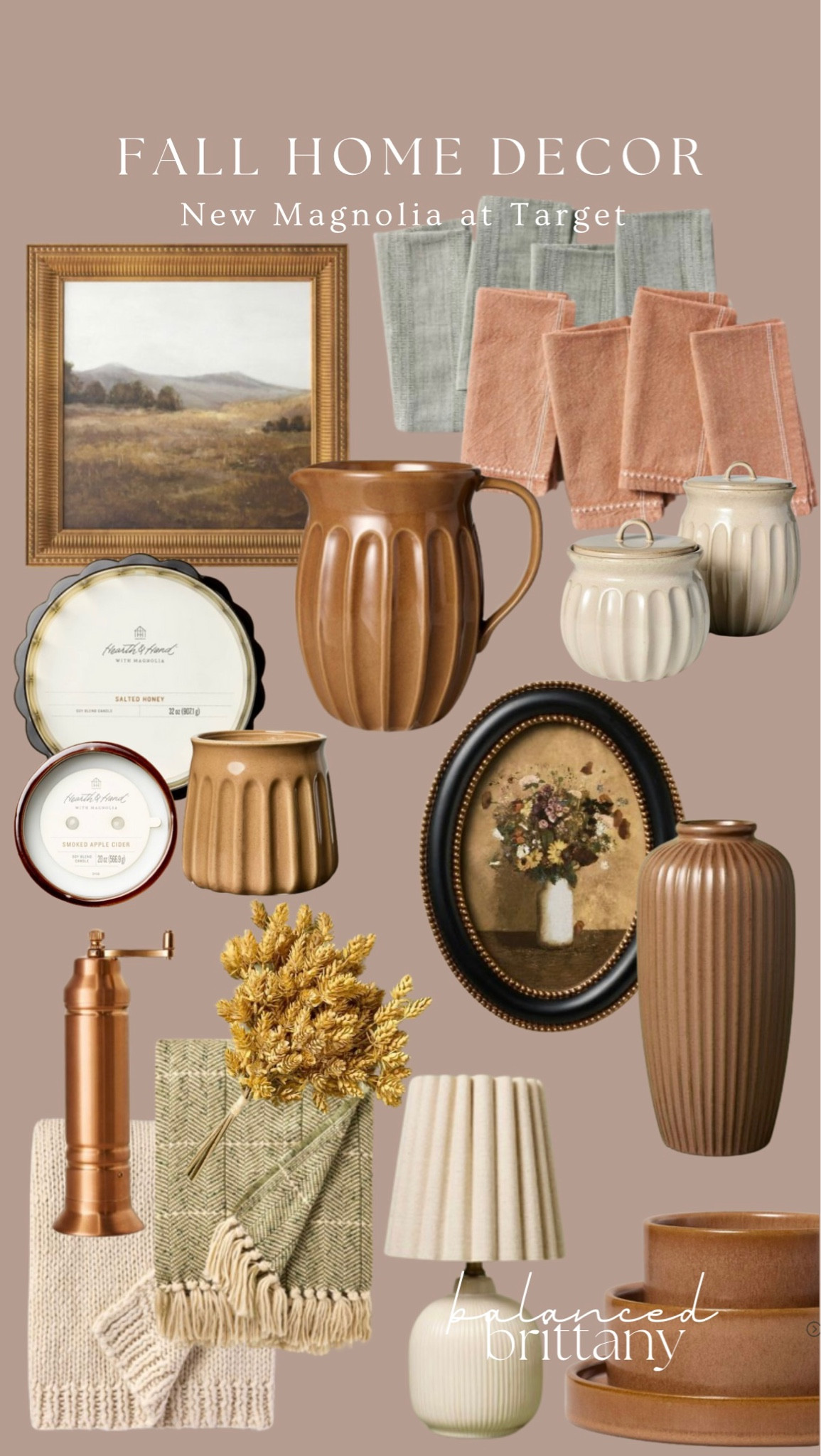 New Magnolia Home arrivals at target for fall home decor and kitchen! Love all the golds, neutrals and deep colors! The salted honey candle is my FAV scent EVER every single year! 

#LTKFindsUnder50 #LTKHome #LTKSeasonal