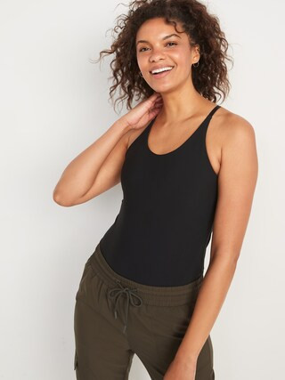 NEW! PowerLite LYCRA® ADAPTIV Racerback Shelf-Bra Tank Top for Women | Old Navy (US)