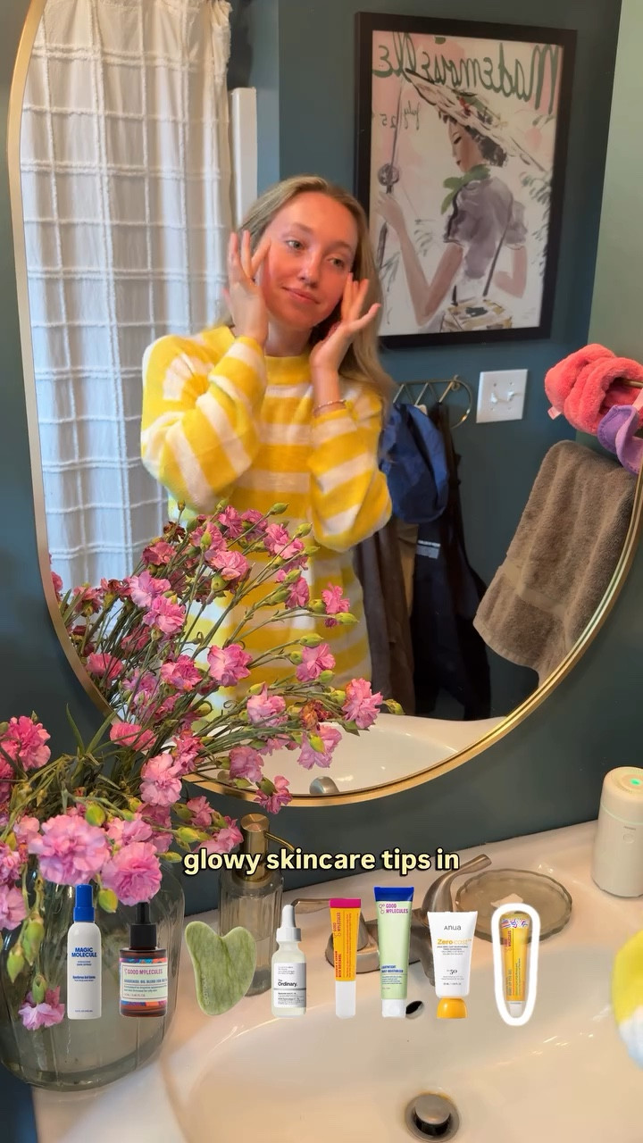 my voice note back to you 🫶📱🧴✨

skincare is my love language ! I’m always trying to find what’s best for my skin and paying attention to what it needs throughout each season! This is my latest lineup… I love how approachable and affordable it is! Let me know some of your favorite glowy skin tips! Cheers to warmer weather and happy skin 🌼

@magicmoleculeinc 
@goodmolecules 
@theordinary 
@anua_global 
@ultabeauty 

set is @freepeople 

#skincareroutine #sensitiveskin #acneprone #affordableskincare