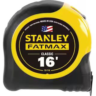 Stanley 16 ft. FATMAX Tape Measure 33-716Y - The Home Depot | The Home Depot