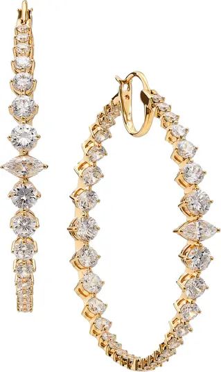 Details & CareIt's all about the sparkle with these dramatic, polished hoop earrings that are des... | Nordstrom