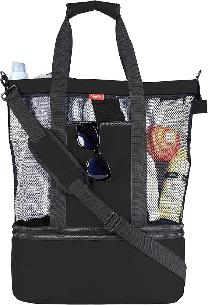 Odyseaco Waterproof Beach Bag with Cooler Compartment - Beach Bags Waterproof Sandproof for Women... | Amazon (US)