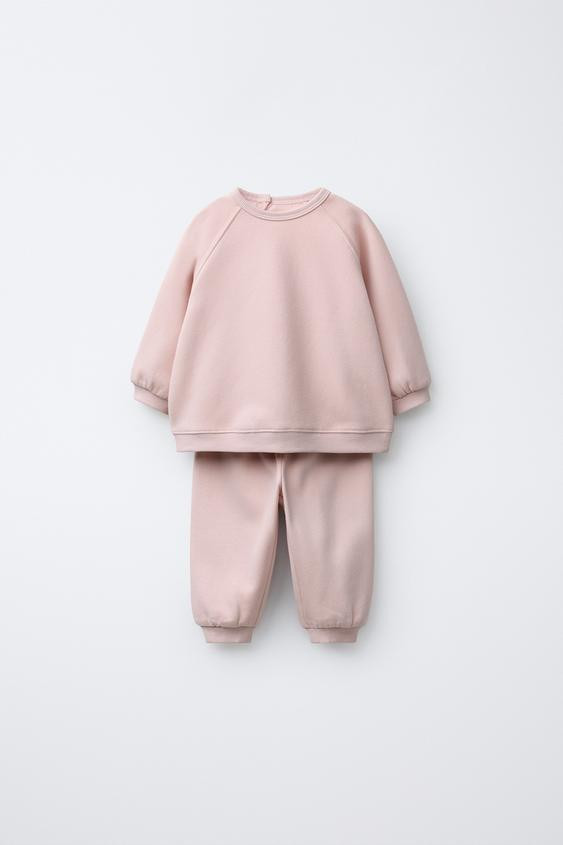 BASIC SWEATSHIRT AND JOGGER PANTS SET | Zara US