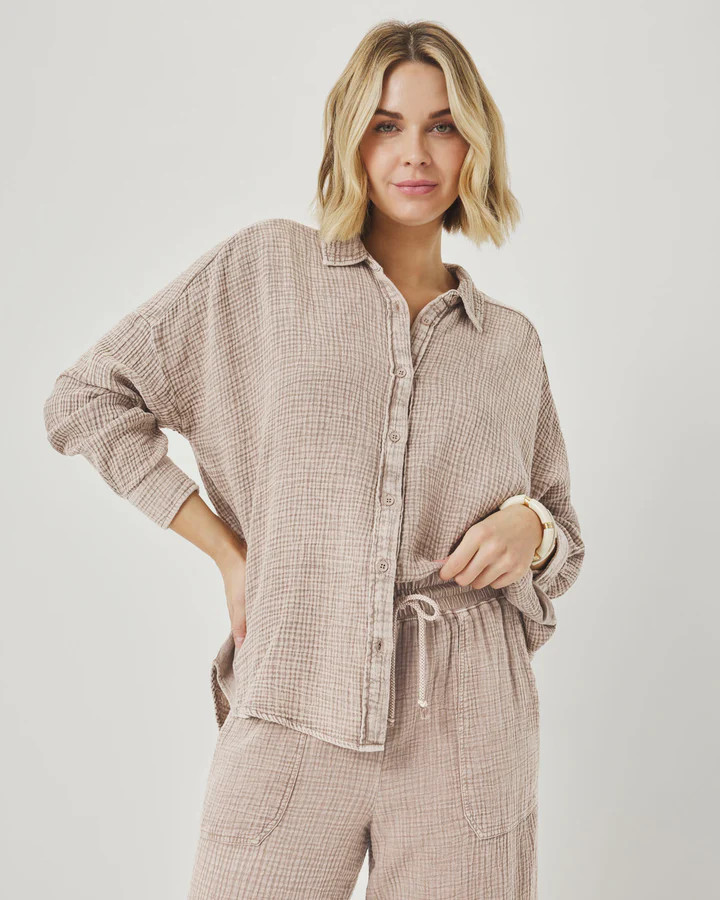 Ava Gauze Button Down | Splendid