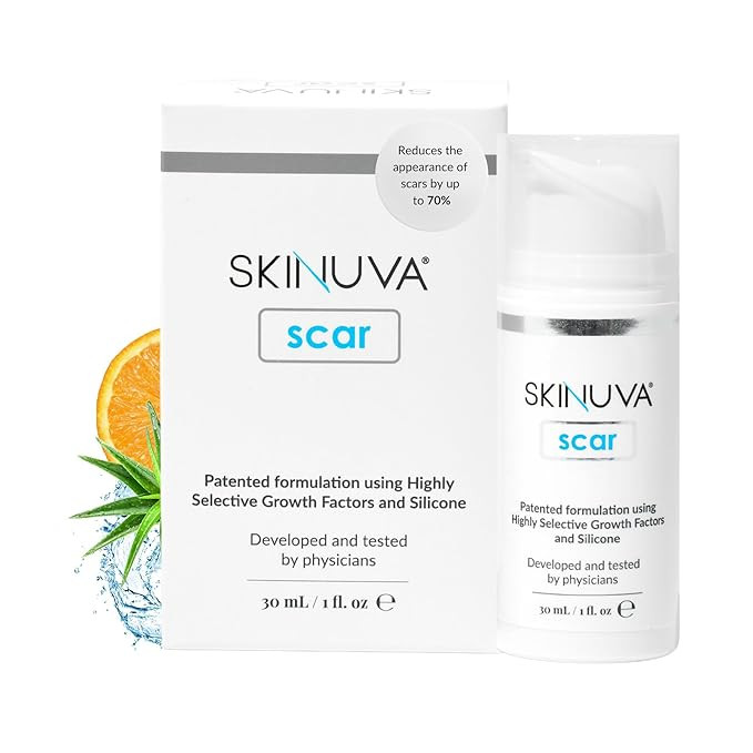 Skinuva® Next Generation Scar Cream - Advanced Scar Cream Formulated with Growth Factors (1 oz) | Amazon (US)